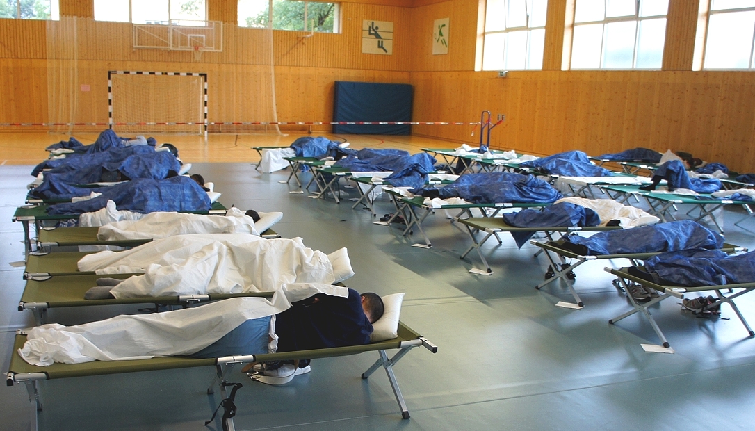 1002 Bundespolizei Lager Flüchtlinge