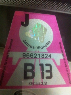Maut Vignette Oesterreich
